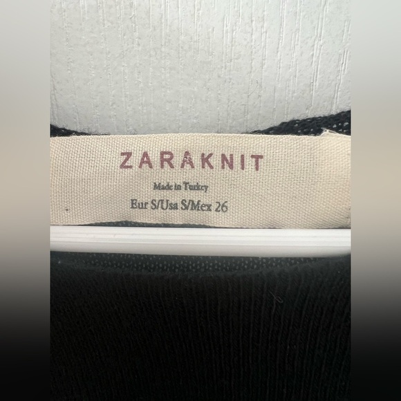 Zara Knit Semi See-Through Black Sheer Blouse (Size S) - Picture 3 of 8